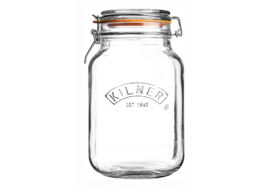 Kilner Square Clip Top Jar (2 Litre / 68 US fl oz)